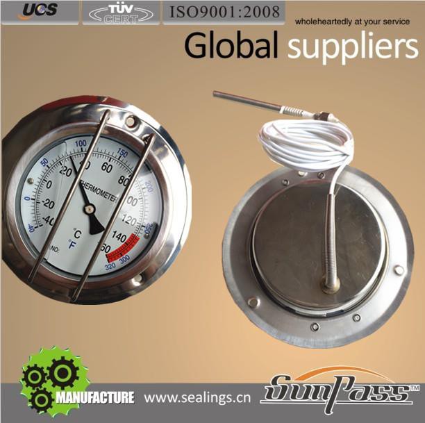 Glycerine Filled With Bumpers Stainless Steel Thermometer